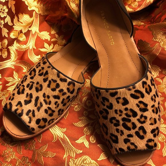 Leopard Print & Leather Flats (Size 8.5) - Picture 2 of 9
